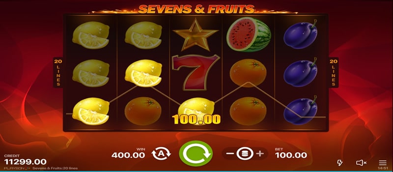 jackpot sevens and fruits